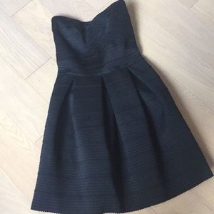 Black strapless dress